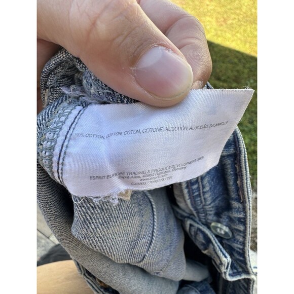 Vintage Y2K EDC by Esprit Denim Distressed Jean Mini Skirt - Size 38 - Picture 11 of 11